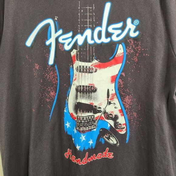 Fender Stars And Stripes 6 String Guitar Short Sleeve Frontside Graphic Tee L - Picture 3 of 4